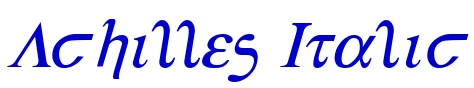 Achilles Italic font